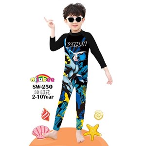 ©  SW250   BATMAN SWIMSUIT  ( SIZE 2-10Y )