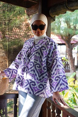 ZEINAB BATIK TOP ( Purple B3036 )
