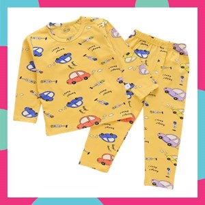 { BB21014 }. PYJAMAS SEDONDON ( YELLOW CAR  )  SZ 100-160 ( 3Y-9Y )