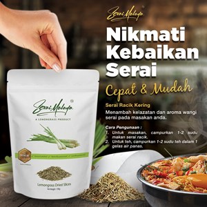 Serai Malaya Lemongrass Dried Flake, 100g