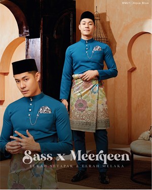 BAJU MELAYU MAGNIFICENT 4.0 (AQUA BLUE) C21