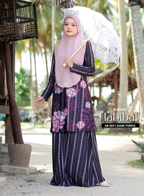 KURUNG HABIBAH 009 DARK PURPLE