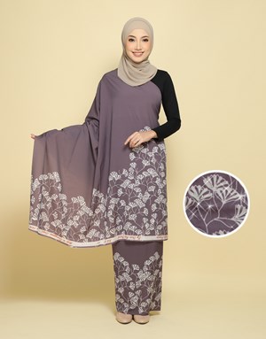 BATIK LUKIS PREMIUM With Diamond NIK 08 in Dusty Purple