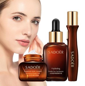 SADOER Eyes Repair Cream Eye Cream For Wrinkles Dark Circles Eye Bags Anti Age Firming Hydrating 3pcs/set Double Care Essence