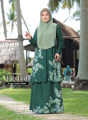 KURUNG HABIBAH 008 DARK GREEN