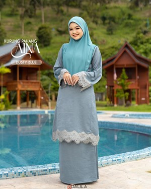 KURUNG PAHANG AINA DUSTY BLUE