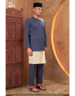 BAJU MELAYU TELUK BELANGA LUTH F15 DUSTY BLUE