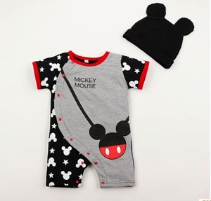@ MICKEY ROMPER-BLACK ( SHORT SLEEVE ). Size 95