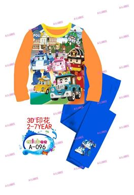 @  AB-096  AILUBEE ROBOCAR POLI SLEEPWEAR ( 3Y, 5Y, 7Y ) )
