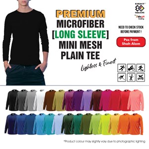 [EIGHT SQUARE]  LONG SLEEVE  DRIFIT MINIMESH 150GSM (POS FROM SHAH ALAM)