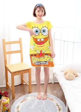 @  WOMEN SLEEPWEAR (  SPONGEBOX ) FREE SIZE