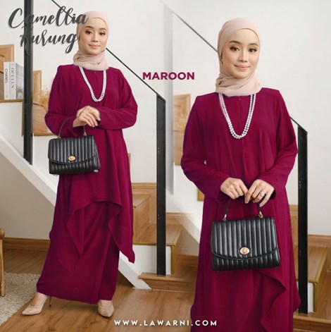 CAMELLIA KURUNG MAROON