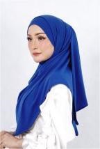 SEBAWANG SIGNATURE INSTANT SHAWL COBALT BLUE