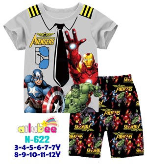 [ NEW ARRIVAL ]  N622  AILUBEE  AVENGERS  CASUAL  WEAR ( 3-12Y )
