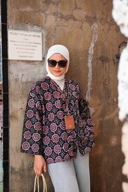 ZEINAB BATIK TOP ( Black FC003 )