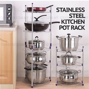 STAINLESS STEEL KITCHEN POT RACK