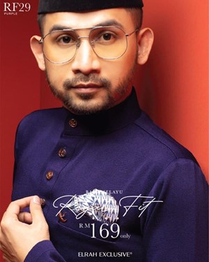 BAJU MELAYU REGAL FIT (PURPLE) 3