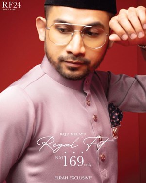 BAJU MELAYU REGAL FIT (SOFT PINK)